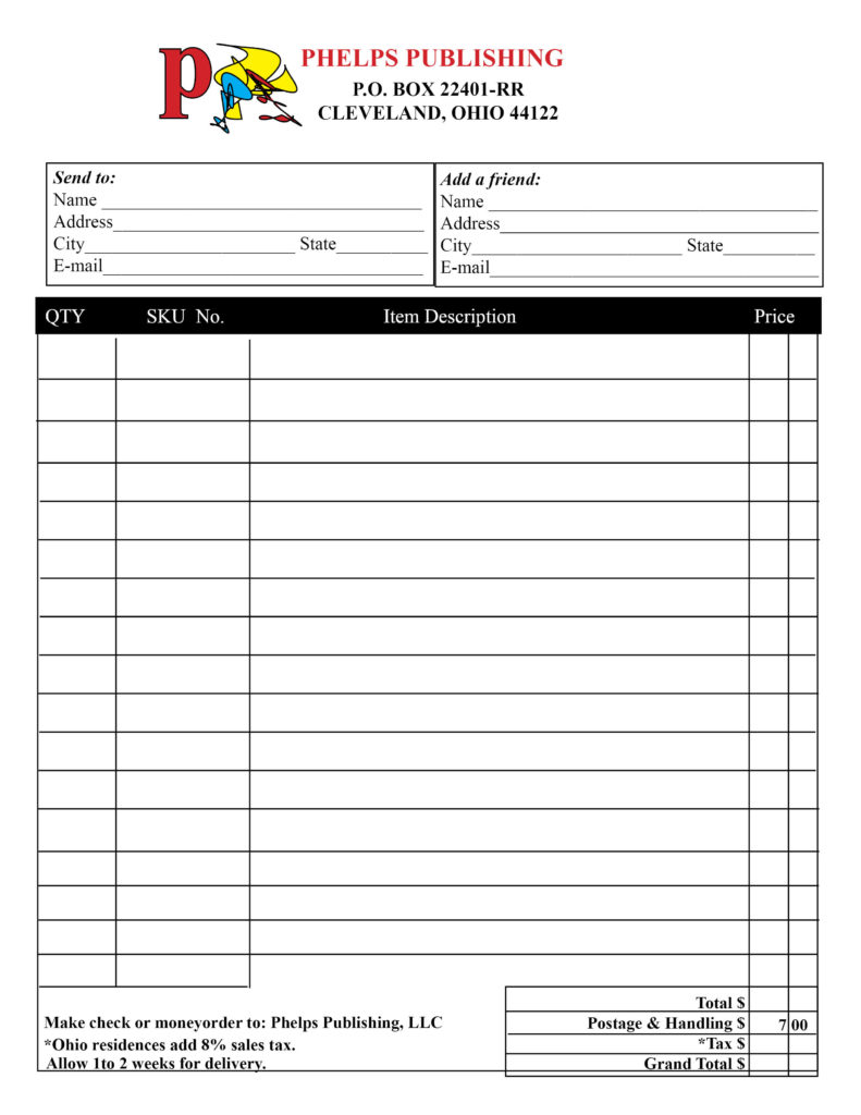 book order form ERP
